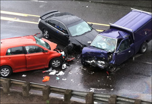 One person died in this three-car crash. (KATU News photo)